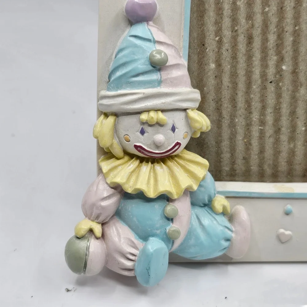 Vintage Pastel Baby‎ Picture Frame 3D Clown Blocks Shoes Rattle Nursery Decor